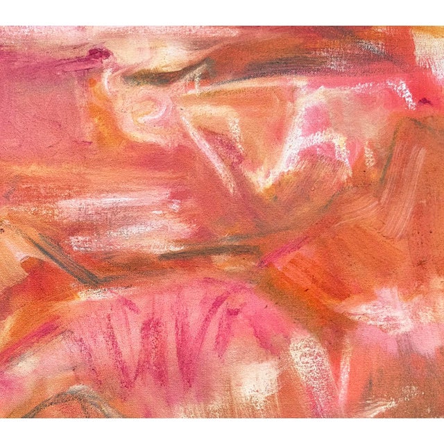In "Angel", a free and intuitive approach unfolds on the canvas, brought to life with a vivid, warm palette of magenta and...