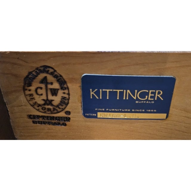 Late 20th Century Kittinger Williamsburg Mahogany Pembroke Table Drop Leaf Table Cw 160 Rare For Sale - Image 11 of 12