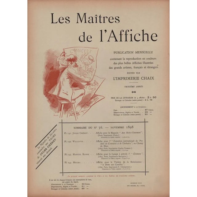 Alphonse Mucha, La Dame aux Camelias from Les Maîtres de L'Affiche, 1898, Original Lithograph For Sale - Image 16 of 17