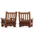 Brown A Pair of French Heavy Oak Brutalist Style Open Arm Chairs, C. 1960. For Sale - Image 8 of 8