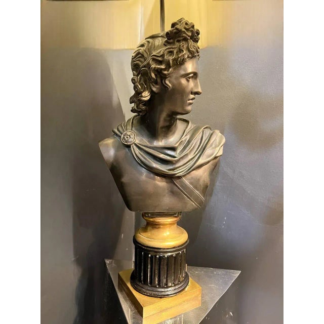 Late 19th Century Apollo Bust Table Lamp For Sale - Image 4 of 5