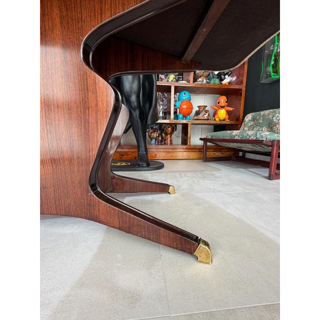 Brown Dining Table in Mahogany by Osvaldo Borsani, 1950s For Sale - Image 8 of 10