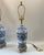 Ceramic Porcelain Blue & White Traditional Chinoiserie Chinese Hand-Painted Table Lamps - A Pair For Sale - Image 7 of 9
