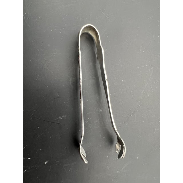 International Silver Antique Large Sterling Silver Sugar Tongs, International Silver Edgewood Pattern For Sale - Image 4 of 6