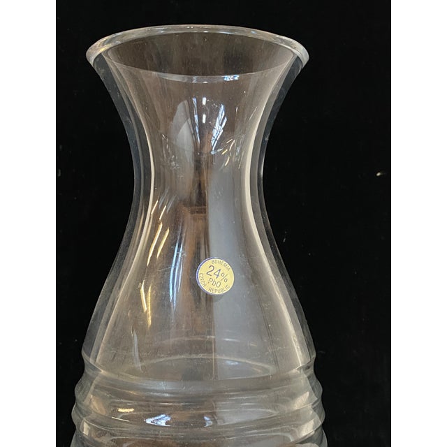 Vintage Clear Vase in Crystal, 1990s For Sale - Image 8 of 10