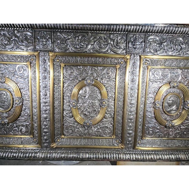 Silver 17th-Century Italian Silver and Gilt Silver Altar Panel For Sale - Image 8 of 18