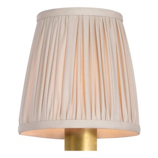 Visual Comfort Signature 4" Pleated Champagne Silk Shade For Sale