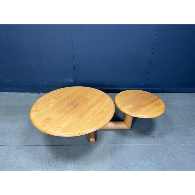 Wooden Two-Tier Pivoting Top Coffee Table from Roche Bobois, 1980s For Sale - Image 9 of 15