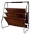 Mid-Century Magazine Stand in Metal and Leather, 1960s-1970s For Sale