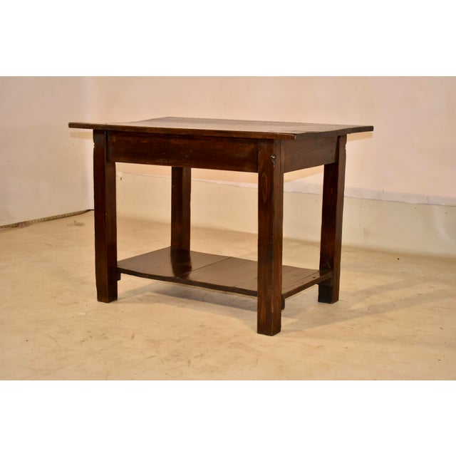American Circa 1910 American Walnut Work Table For Sale - Image 3 of 11