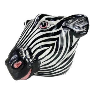 Mid-Century Vintage Whimsical Italian Pottery Zebra Bowl/Planter
