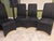 1980s black velvet with gold footing. From Long Island Wealthy Estate. Styled in Men’s Poker room. Curved shape well made...