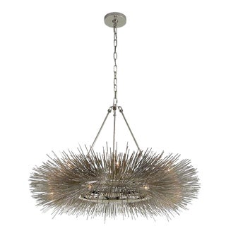 Polished Nickel Strada Chandelier For Sale