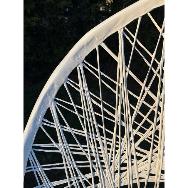 Mid-Century Modern 1970s Vintage Russel Woodward Spun Fiberglass Outdoor Peacock Chairs- A Pair For Sale - Image 3 of 12