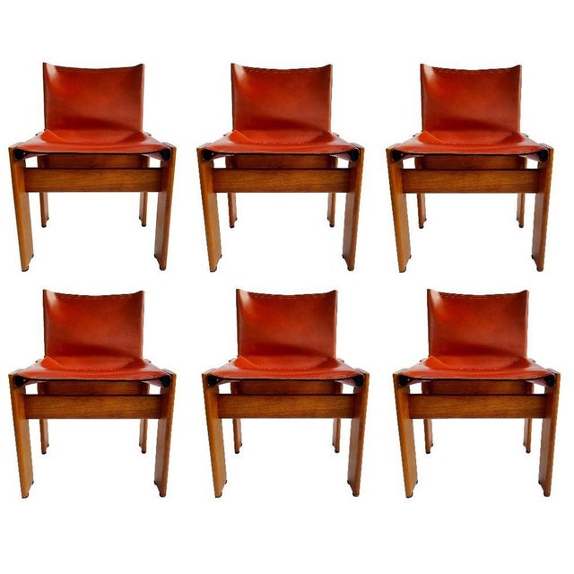 Monk Chairs by Scarpa for Molteni, Set of 6 For Sale - Image 12 of 13