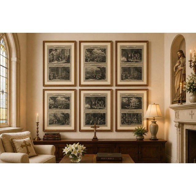 Pieter Mortier, Genesis & Exodus Scenes, 1700, Copper Engraving, Set of 6 For Sale - Image 9 of 10