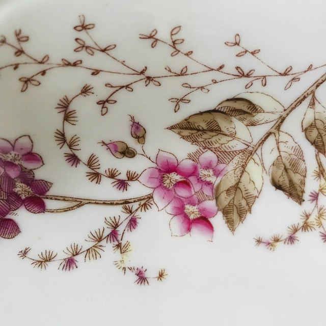 L S & S Carlsbad Austria Hand Decorated Oval Serving Dish For Sale - Image 4 of 6