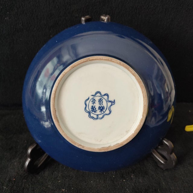 Chinese Ceramic Plate,Kangxi Marked Blue and White Porcelain Plate Hand Painted Figures Story Pattern For Sale In Seattle - Image 6 of 11