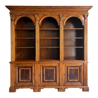Baker Furniture Milling Road Italian Triple Arch Bookcase For Sale