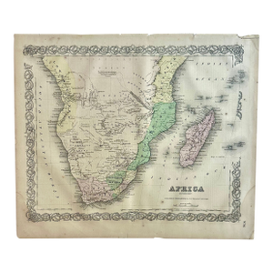 South Africa Map by J. H. Colton, 1855