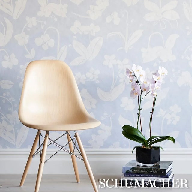 Schumacher Sample - Schumacher x Hera Ford Orchids Have Dreams Wallpaper in Sky For Sale - Image 4 of 4