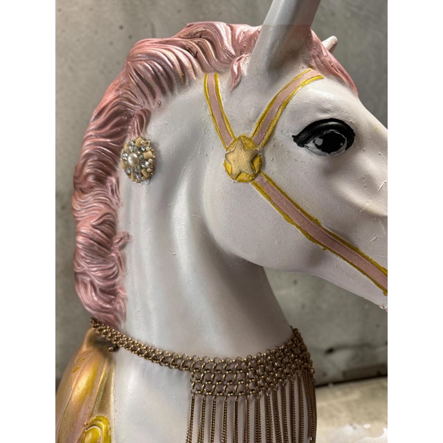 Marie Antoinette-Inspired Carousel Horse With Pole Stand For Sale - Image 9 of 14