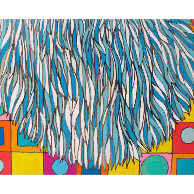 Abstract Signed Mixed Media Portrait of a Bearded Man by r.a. Buys For Sale In Indianapolis - Image 6 of 8