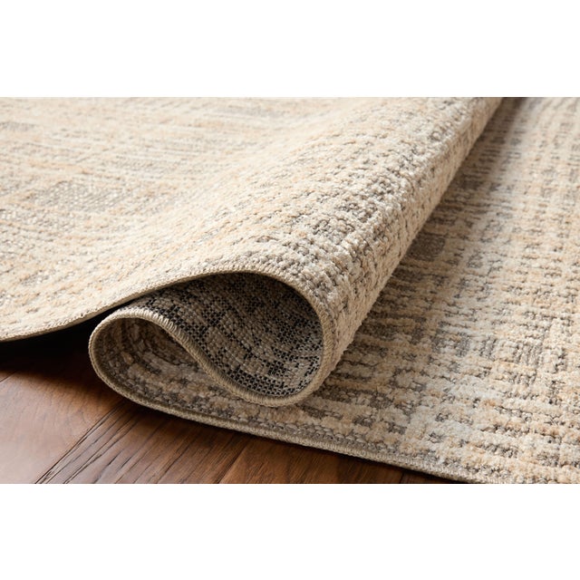 Loloi Rugs Amber Lewis x Loloi Bexley Rug in Natural / Dove 18" x 18" Sample For Sale - Image 4 of 6