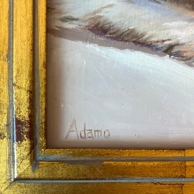 Late 20th Century Original Oil Still Life Painting “The Chinese Bowl” — Chinoiserie Porcelain, Giltwood Frame Signed Adamo For Sale - Image 4 of 11