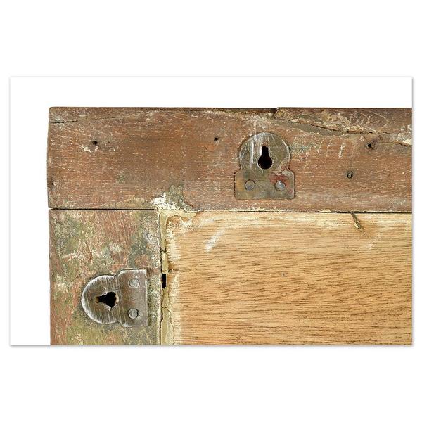 Antique Wall Mirror in Patinated Wood For Sale - Image 6 of 7