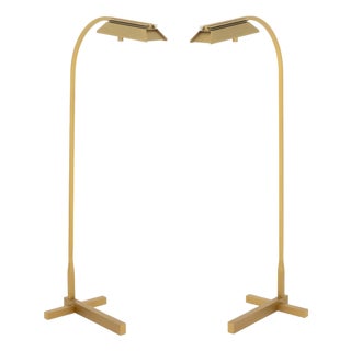 Casella Lighting Adjustable Floor Lamps, Pair For Sale
