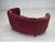 Danish 2-Seater Banana Sofa in Red Velour and Oak, 1970s For Sale - Image 14 of 18