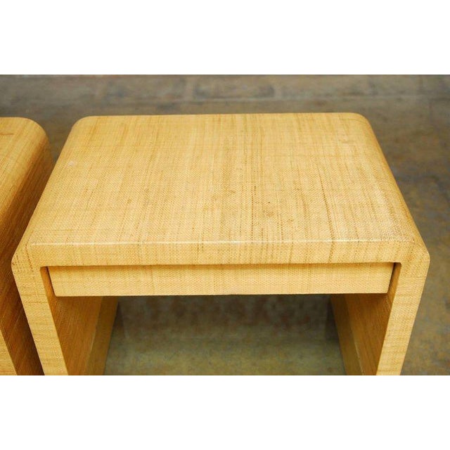 HarrisonVan Horn Style Raffia Waterfall Nightstands a Pair Chairish