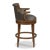 Traditional Swivel Leather Counter Stool, Bordeaux Finish For Sale - Image 3 of 4