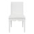 Matthew Izzo Home Lanister Matte White Lacquer Dining Chair With Performance Linen Upholstery For Sale In New York - Image 6 of 6