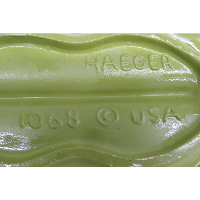 Mid Century Modern Haeger Pottery Green Ashtray 4520b For Sale - Image 16 of 16