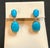 Turquoise 60ct Natural Sleeping Beauty Turquoise & Diamond Tennis Necklace & Earrings Set For Sale - Image 8 of 18