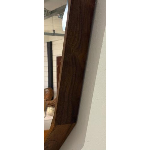 Mid-Century Modern Large Wooden Mirror, Italy, 1960s