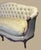 Vintage French Button Back Tufted Sofa With Gold Damask Fabric For Sale - Image 14 of 17