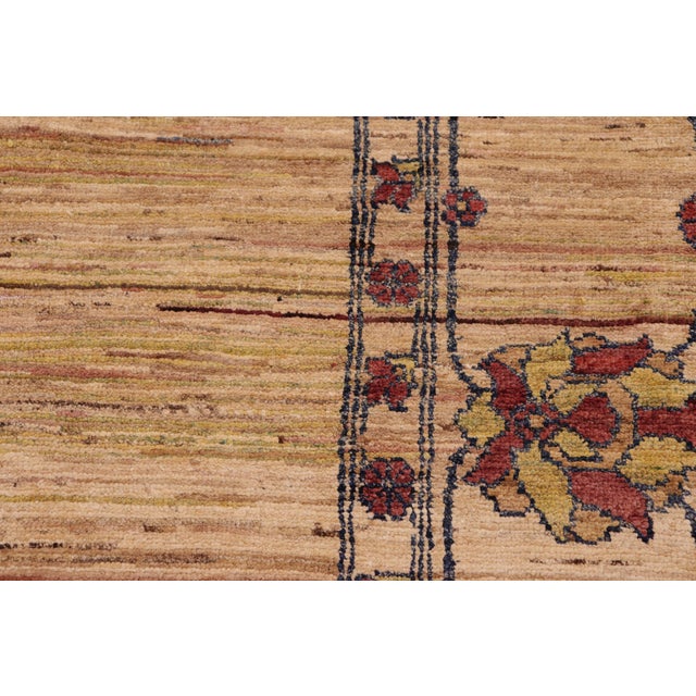 Textile Contemporary Gabbeh Beige/Blue Wool Rug - 8'6'' X 9'10'' For Sale - Image 7 of 10