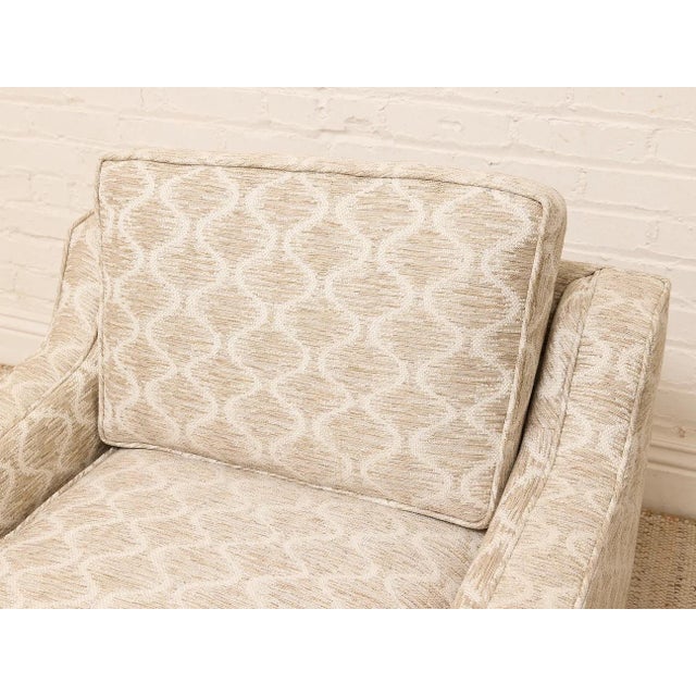 Champagne Vintage Champagne Jacquard Lounge Chair For Sale - Image 8 of 8