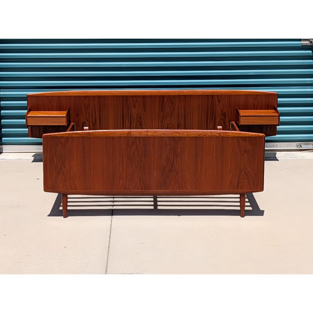 Danish Modern Full Size Teak Bed Frame by Melvin Mikkelsen Møbler, C1960s For Sale In Los Angeles - Image 6 of 13