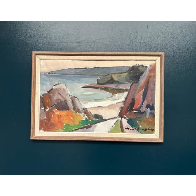 Knut Ljungberg, Seascape, 1960s, Oil Painting on Canvas, Framed For Sale - Image 14 of 15