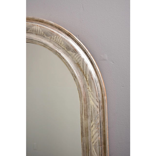 Wood 19th Century French Silver Gilt Louis Philippe Mirror For Sale - Image 7 of 10
