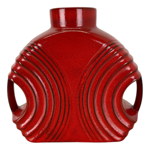Large Red Abstract Vase by Cari Zalloni for Steuler, 1970s