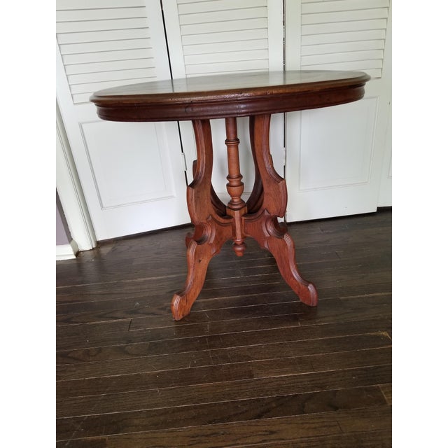 Antique Rustic Victorian Pedestal Side Table Chairish