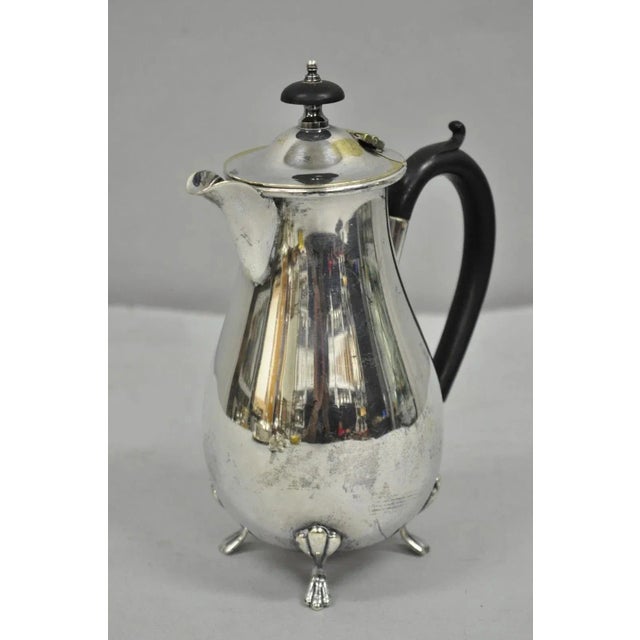 Sheffield Vintage English Sheffield Victorian Silver Plated Small Coffee Tea Pot Creamer For Sale - Image 4 of 11