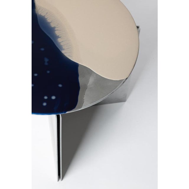 H9 Hand Decorated Metal & Aluminium Side Table by Studio Nyx For Sale - Image 4 of 18