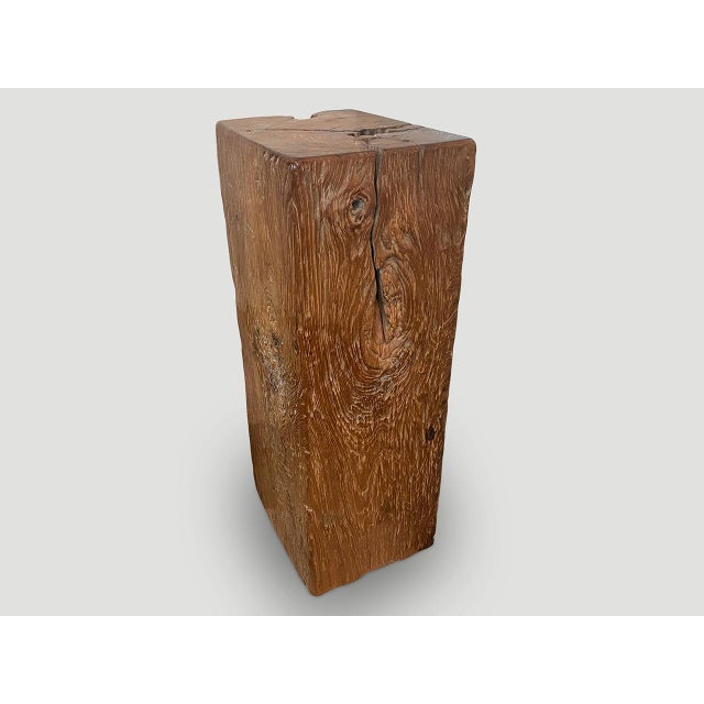 Wood Andrianna Shamaris Teak Coffee Table, Bench or Pedestal For Sale - Image 7 of 18
