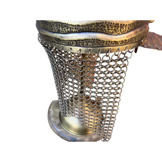 Fluted Brass Warrior Helm For Sale - Image 11 of 15